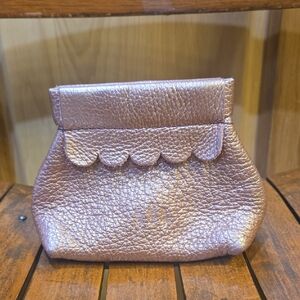 Metallic Rose Gold Clutch